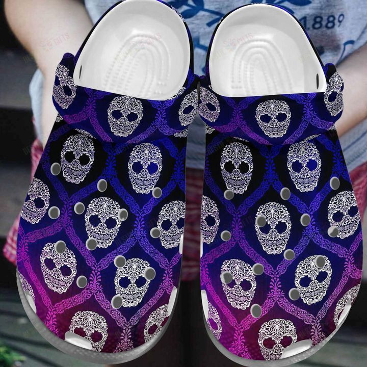 Skull Pattern Crocs Classic Clogs Shoes