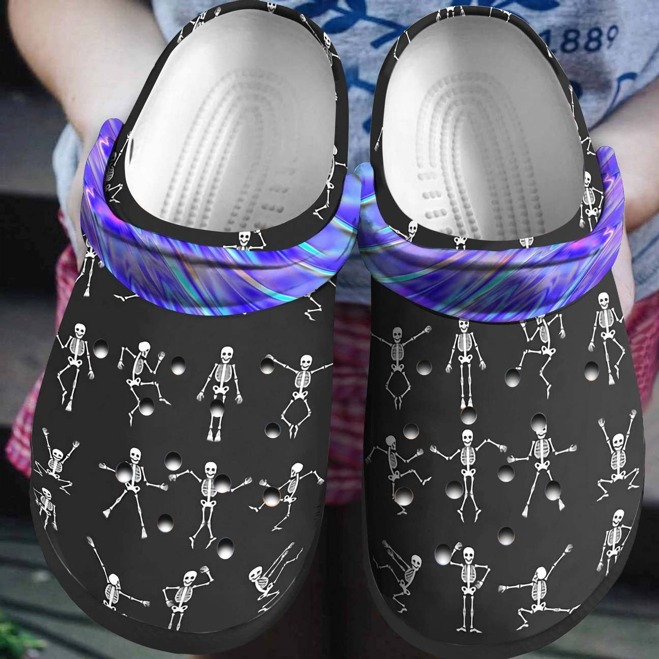 Skull Personalized Clog Custom Crocs Clog Shoescomfortablefashion Style Comfortable For Women Men Kid Print 3D Funny Skeletons