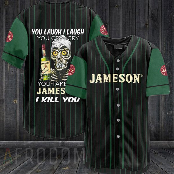 Skull Skeleton Jameson Baseball Jersey