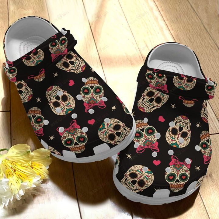 Skull Sugar Skull Pattern Crocs Classic Clogs Shoes