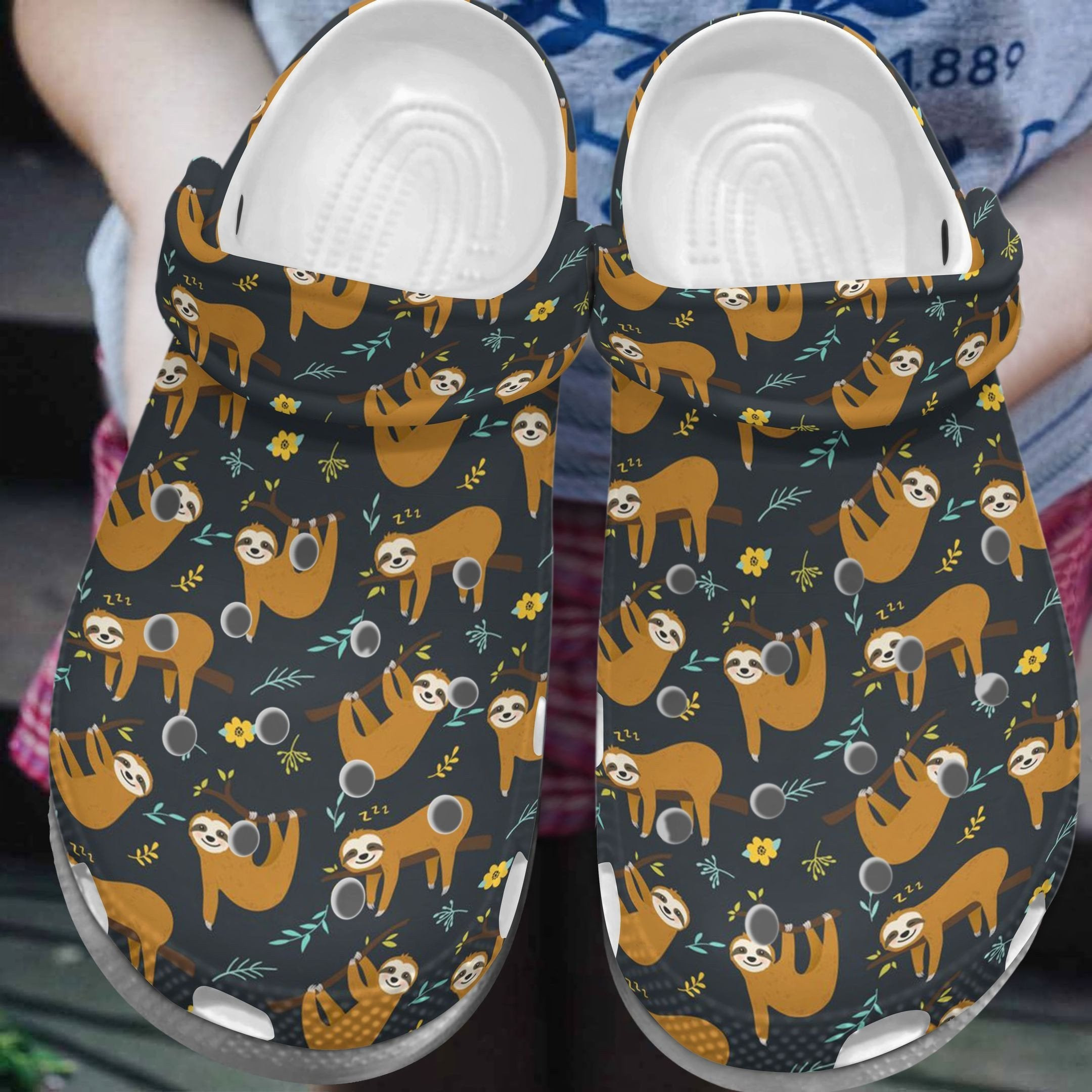 Sleeping Cuties Sloths Shoes Clogs Crocs Special Gift