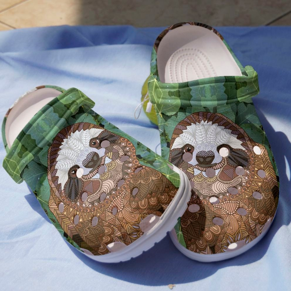 Sloth Art Printer Shoes – Love Sloth Clog Crocs Birthday Gift