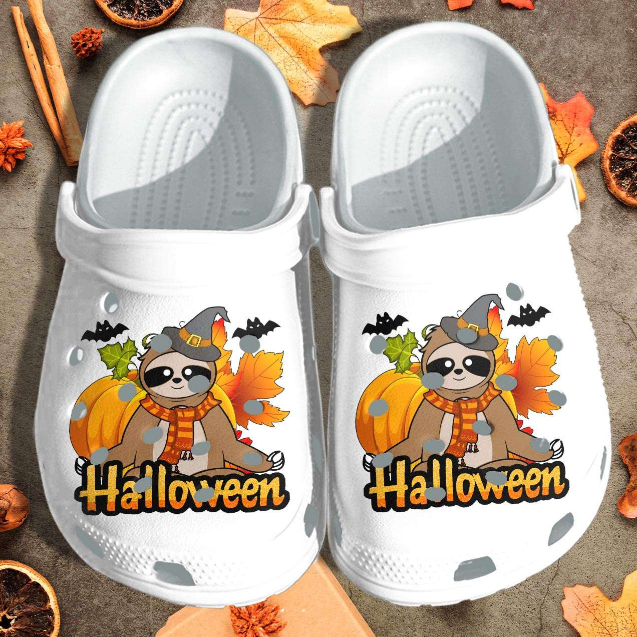 Sloth Witch With Bats Cartoon Crocs Crocband Clogs Shoes