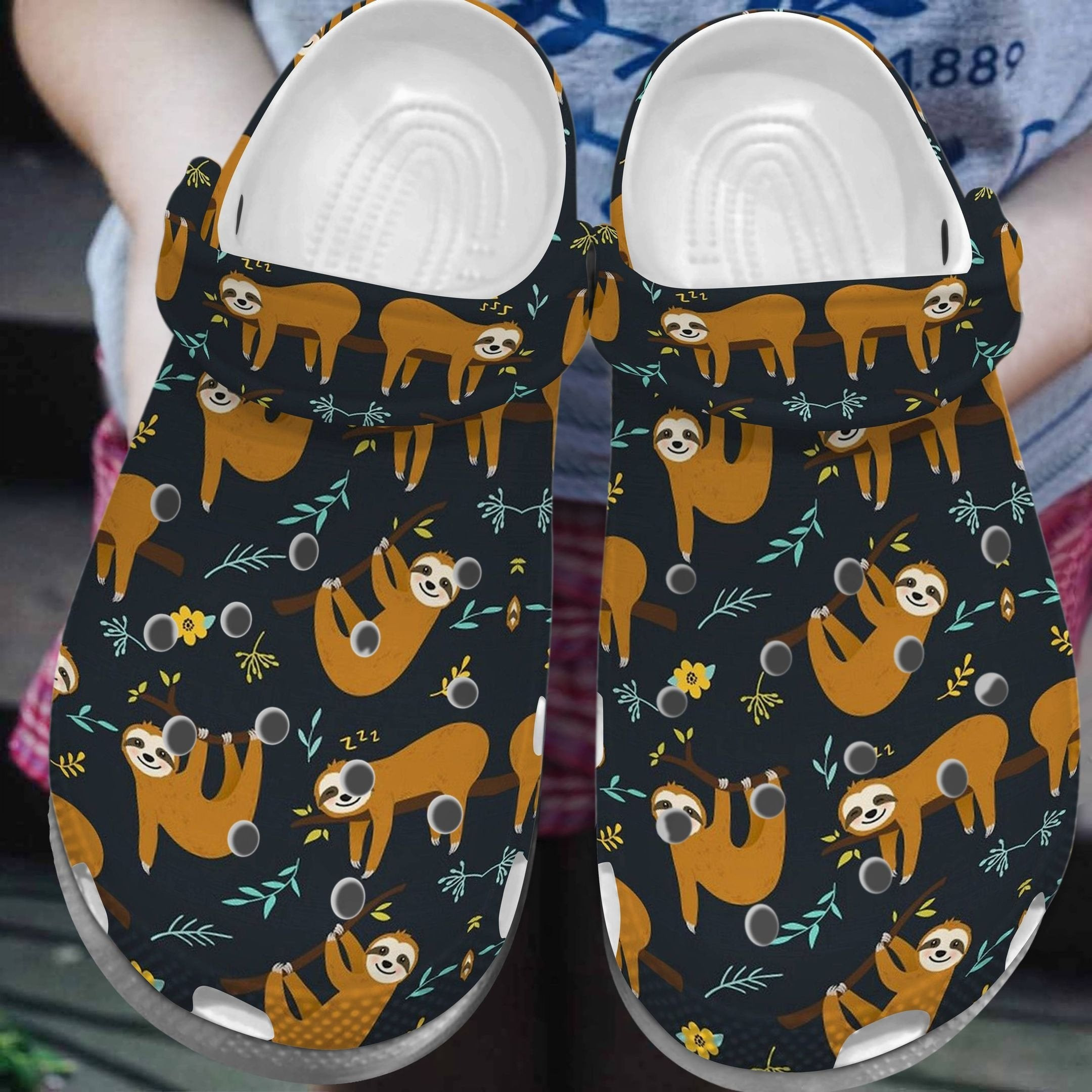 Sloths Free Shoes - Happy Sloths Clogs Crocs For Men Women