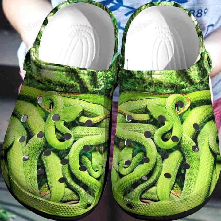 Snake Crocs Classic Clogs Shoes