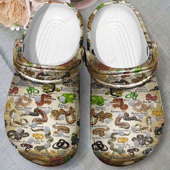 Snakes Of The World Crocs Classic Clogs Shoes