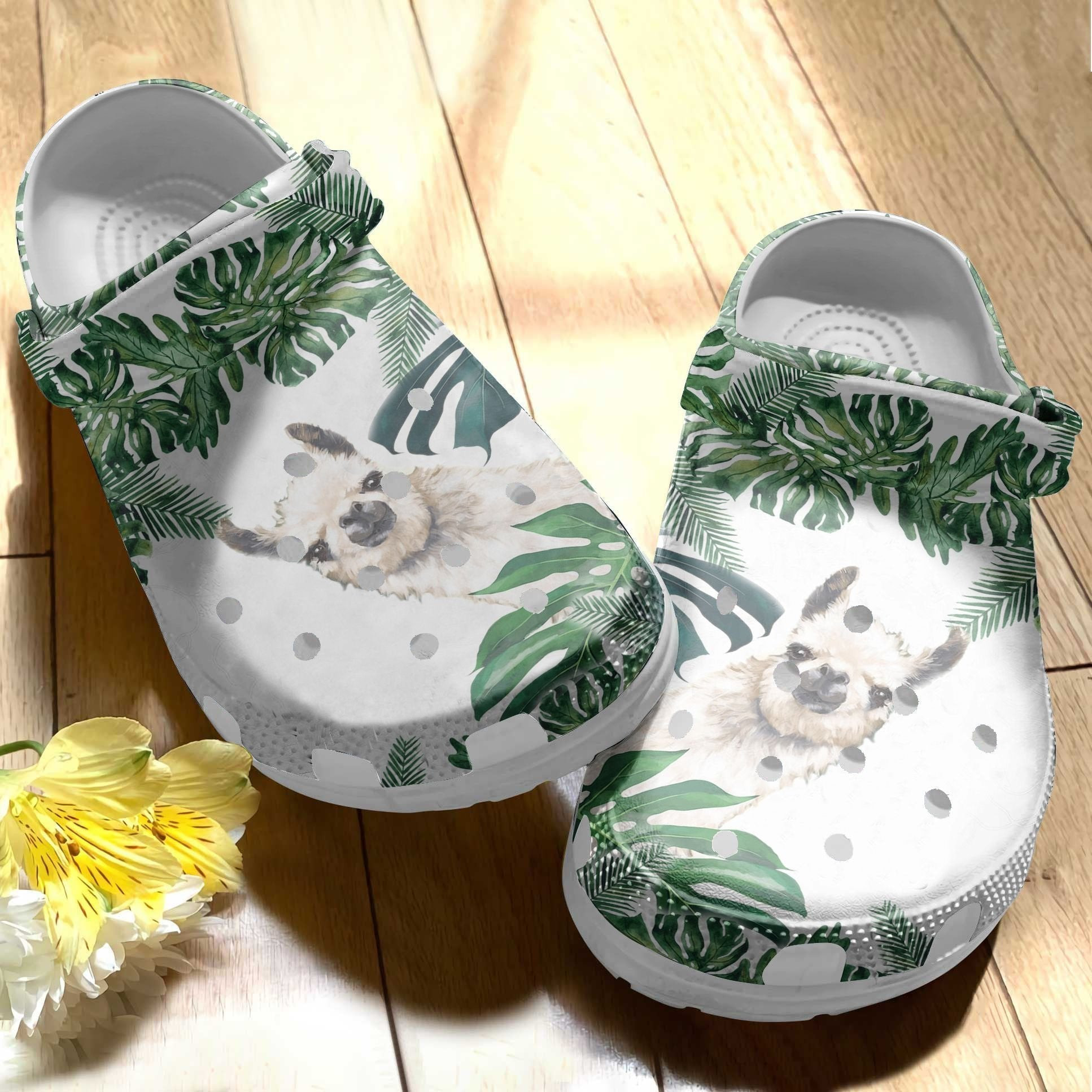 Sneaky Alpaca Shoes - Llamas Fopamtri Plant Crocs Clogs Birthday Gift