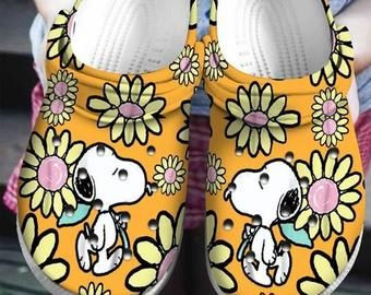 Snoopy Crocs 3D Shoes Snoopy Flower Crocs Crocband Clog Clogs For Snoopy Lover Snoopy Classic Clogs
