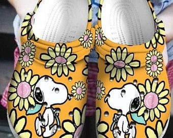 Snoopy Flower Crocs Crocband Clog Clog Comfortable For Mens And Womens Classic Clog Water Shoes Comfortable