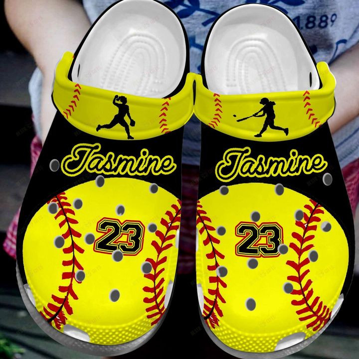 Softball Personalized Softball Lover Crocs Classic Clogs Shoes PANCR0366