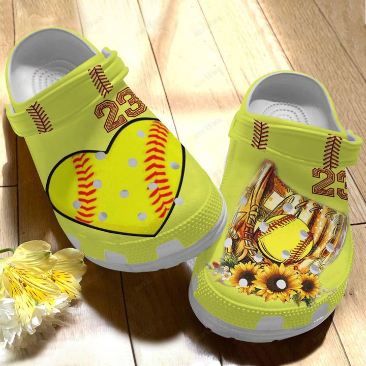 Softball Personalized Winner In My Heart Crocs Classic Clogs Shoes