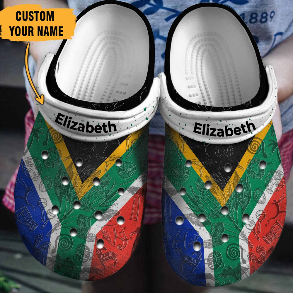 South African Flag For Men And Women Rubber Crocs Clog Shoes Comfy Footwear