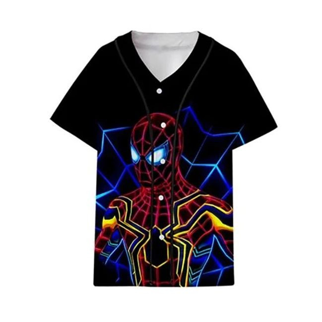 Spiderman Movies Neon Gift For Lover Baseball Jersey, Unisex Jersey Shirt for Men Women