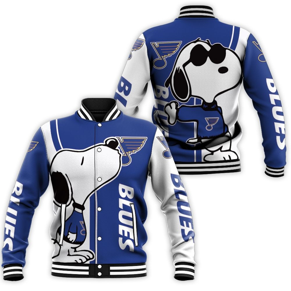 St Louis Blues Snoopy Lover 3d Printed Baseball Jacket for Men Women