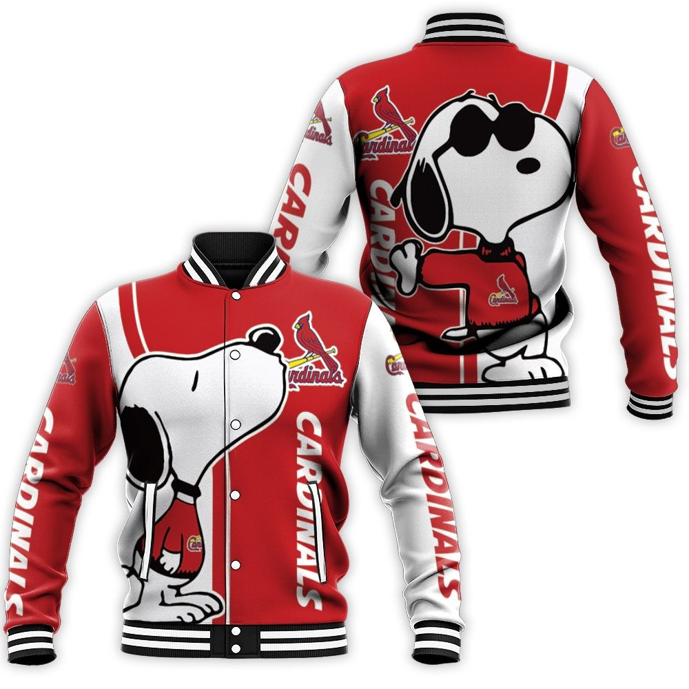 St Louis Cardinals Snoopy Lover 3d Printed Baseball Jacket for Men Women