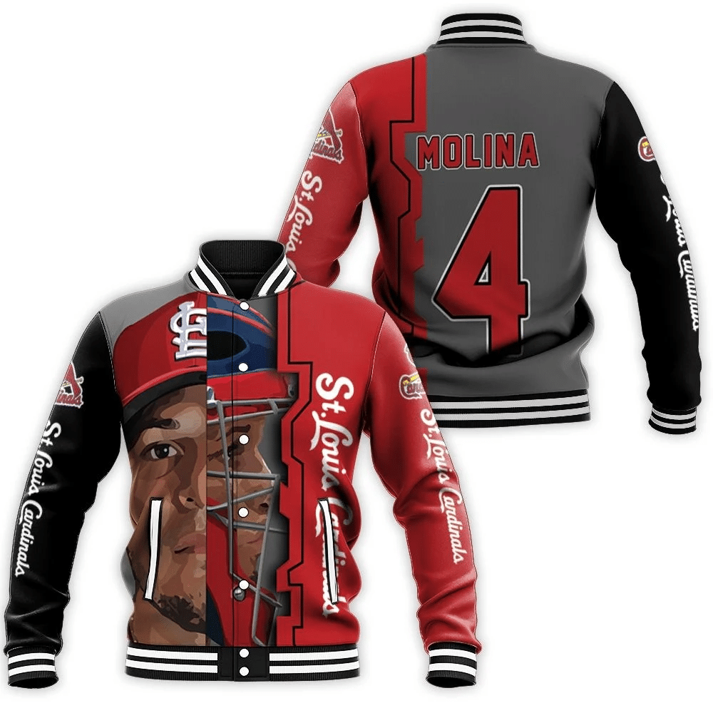 St Louis Cardinals Yadier Molina Legend Split Face Baseball Jacket for Men Women