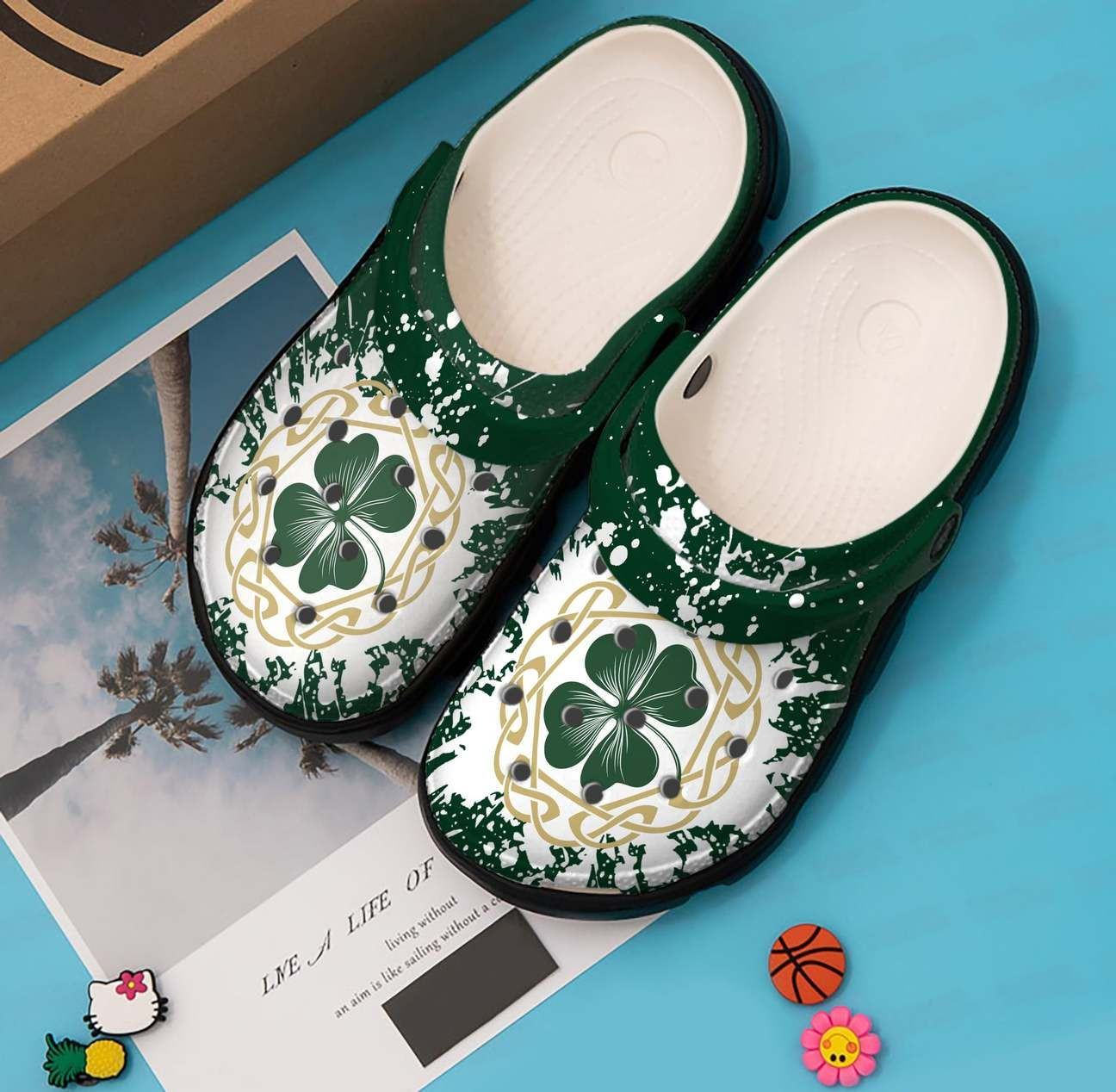 St Patricks Day Irish Shamrock Irish Crocband Crocs Shoes