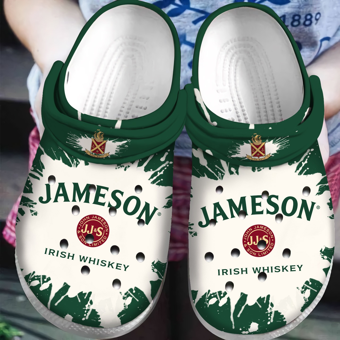 St Patricks Day Jameson Irish Whiskey Crocband Crocs Shoes