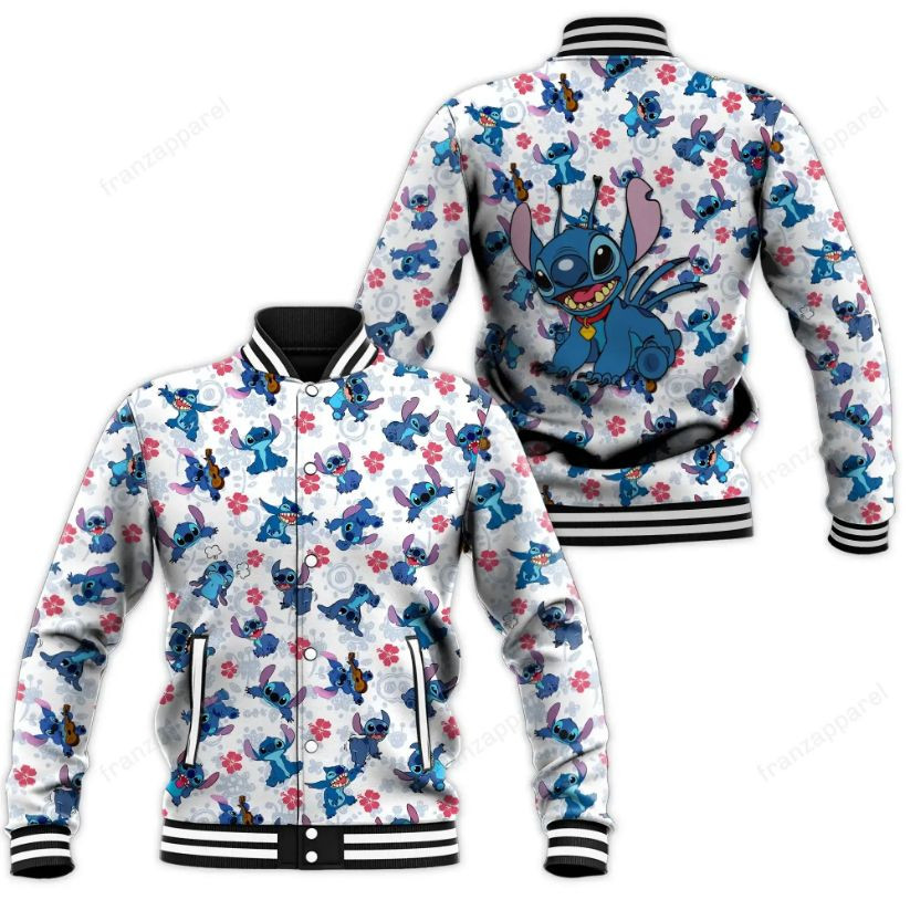 Stitch Baseball Jacket 03 Personalized 3d Baseball Jersey for Men Women