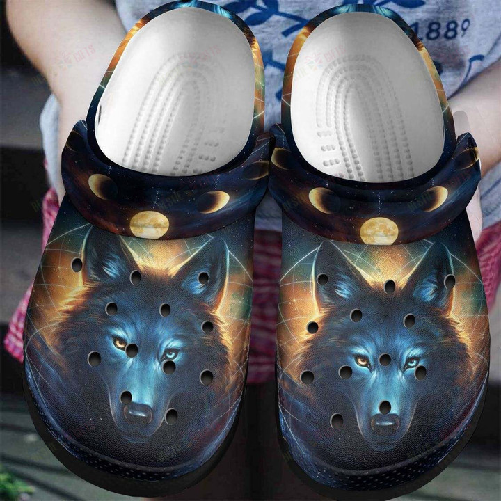 Strong Wolf Crocs Classic Clogs Shoes