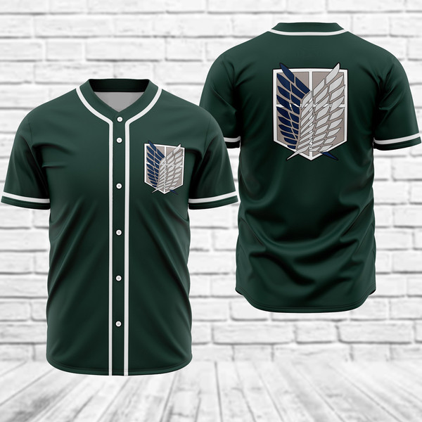 Summer Scout Regiment Anime Baseball Jersey, Unisex Jersey Shirt for Men Women