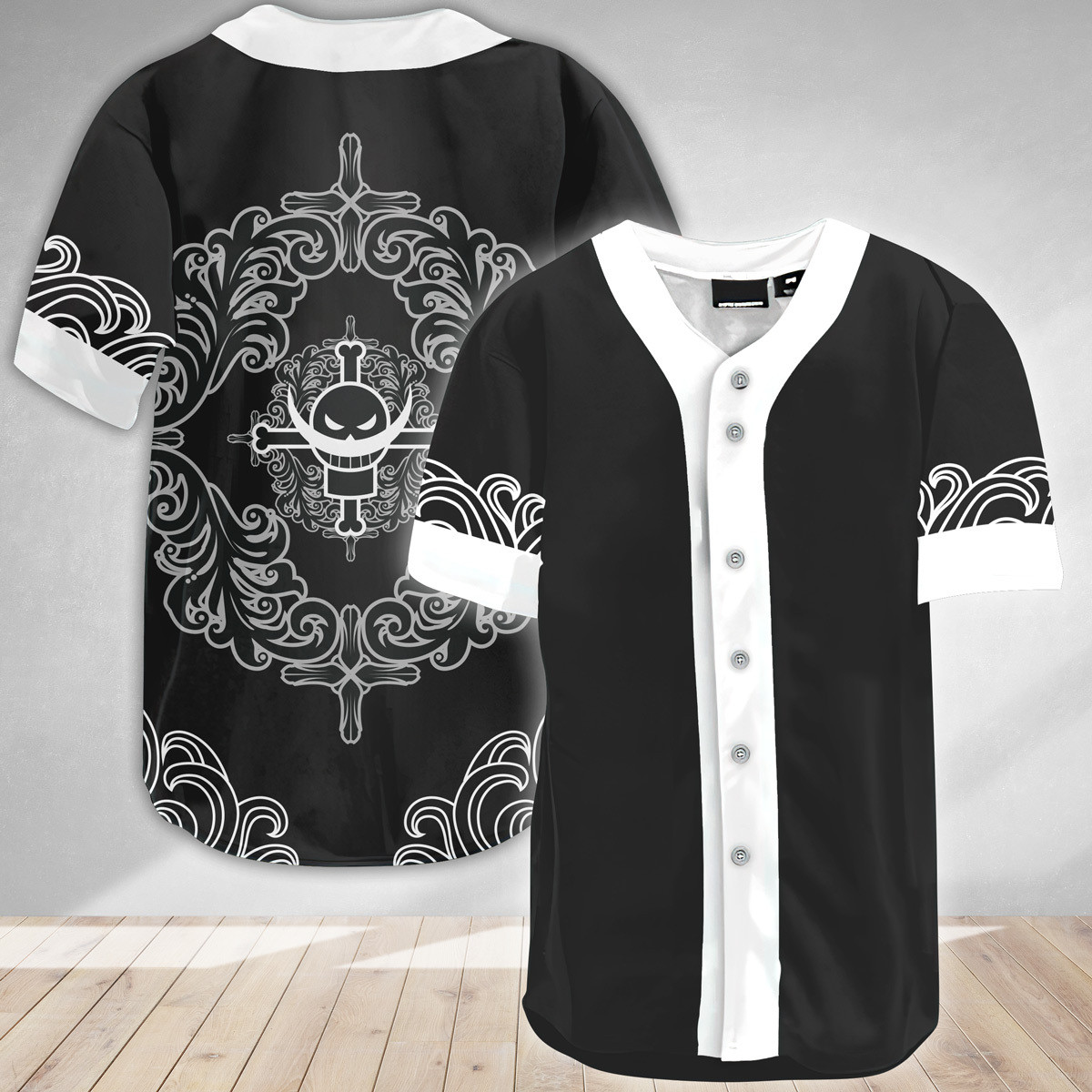 Summer Whitebeard One Piece Baseball Jersey, Unisex Jersey Shirt for Men Women
