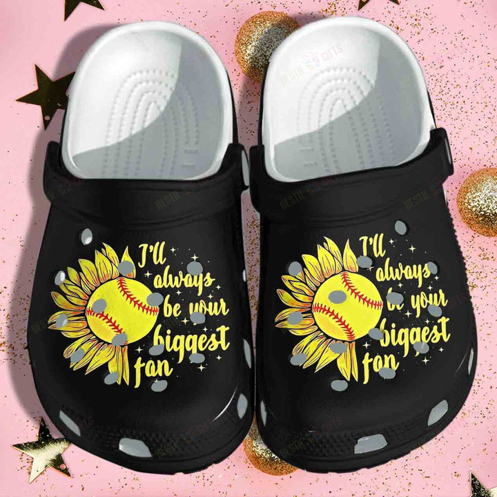 Sunflower Baseball Ball Mom Love Son Crocs Classic Clogs Shoes