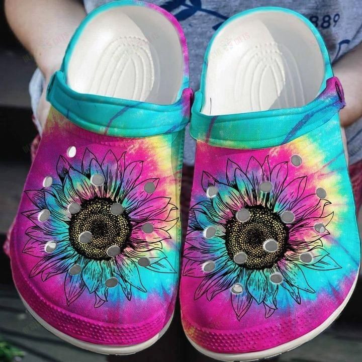 Sunflower Colorful White Sole Crocs Classic Clogs Shoes