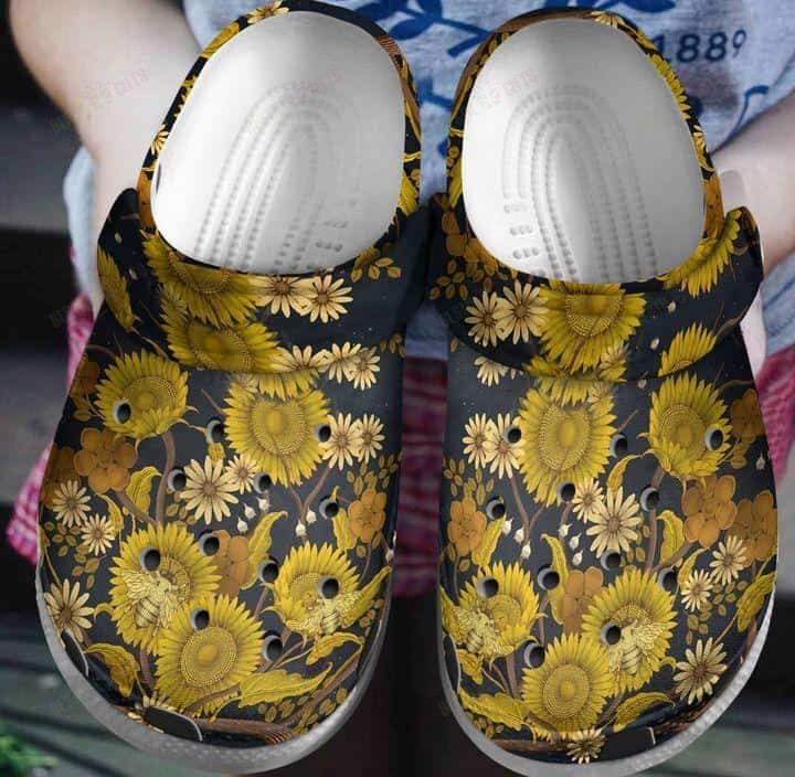 Sunflower Crocs Classic Clogs Shoes