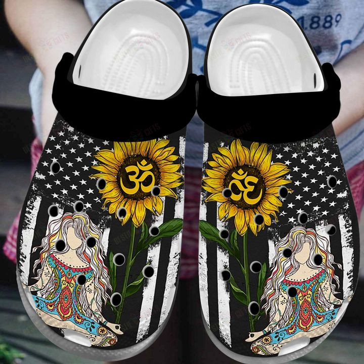 Sunflower Yoga Crocs Classic Clogs Shoes