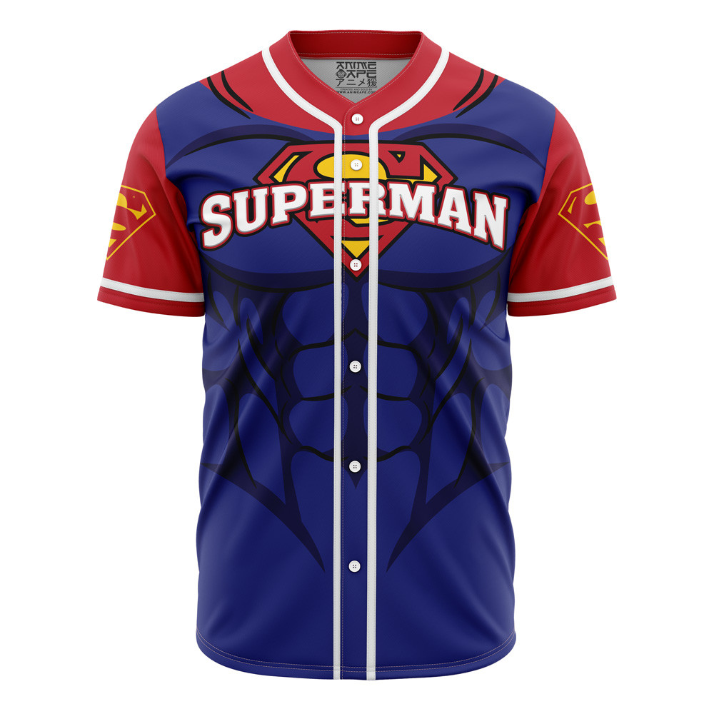 Superman DC Comics Baseball Jersey, Unisex Jersey Shirt for Men Women