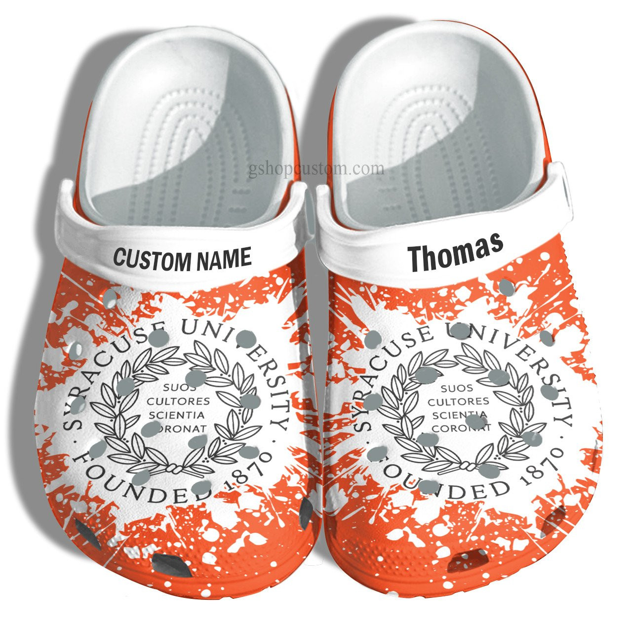 Syracuse University Graduation Gifts Croc Shoes Customize- Admission Gift Crocs Shoes