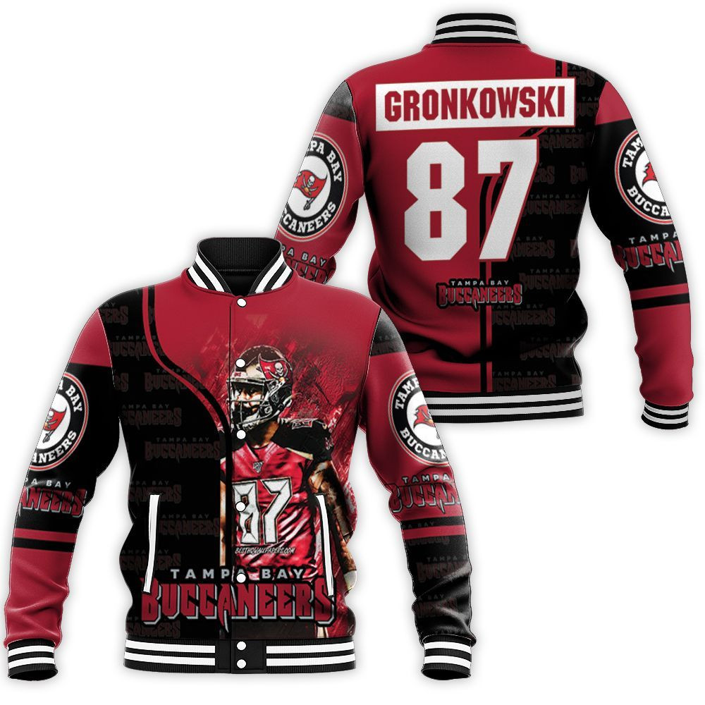 Tampa Bay Buccaneers Gronkowski Legend 87 3d Printed Baseball Jacket for Men Women