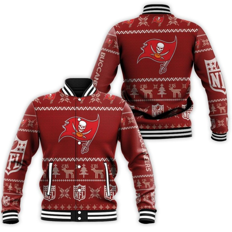 Tampa Bay Buccaneers Nfl Christmas 3d Baseball Jacket for Men Women