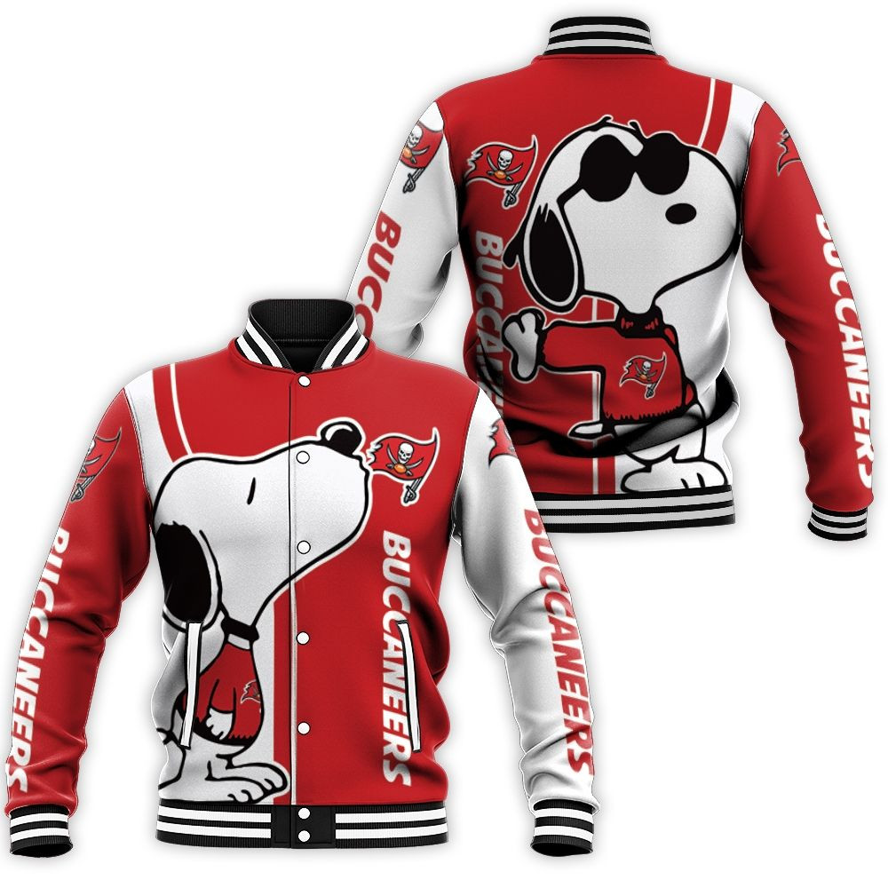 Tampa Bay Buccaneers Snoopy Lover 3d Printed Baseball Jacket for Men Women