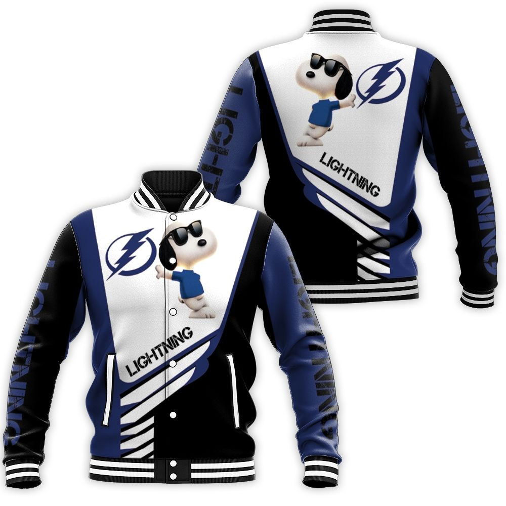 Tampa Bay Lightning Snoopy For Fans 3d Baseball Jacket for Men Women