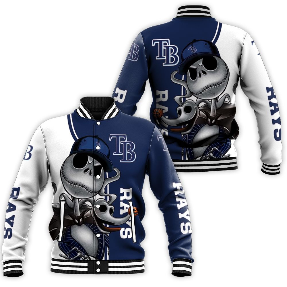 Tampa Bay Rays Jack Skellington And Zero Baseball Jacket for Men Women