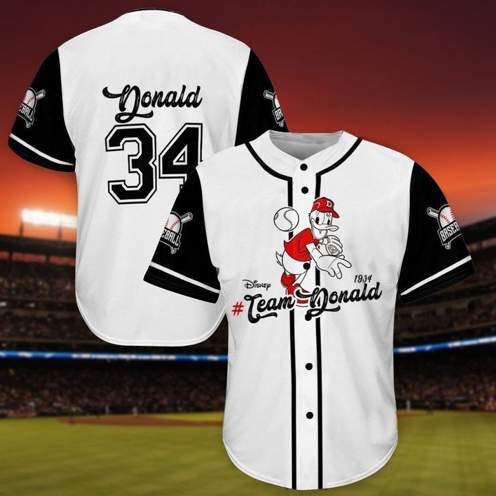 Team Donald 34 Disney Player Gift For Lover Baseball Jersey