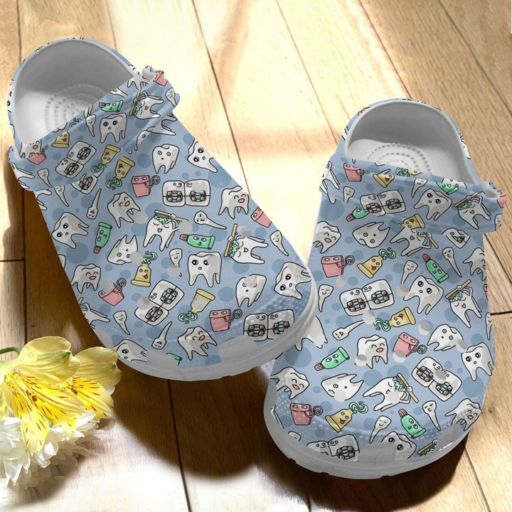 Teeth Toothpaste Cartoon Shoes Dentist Clogs Crocs