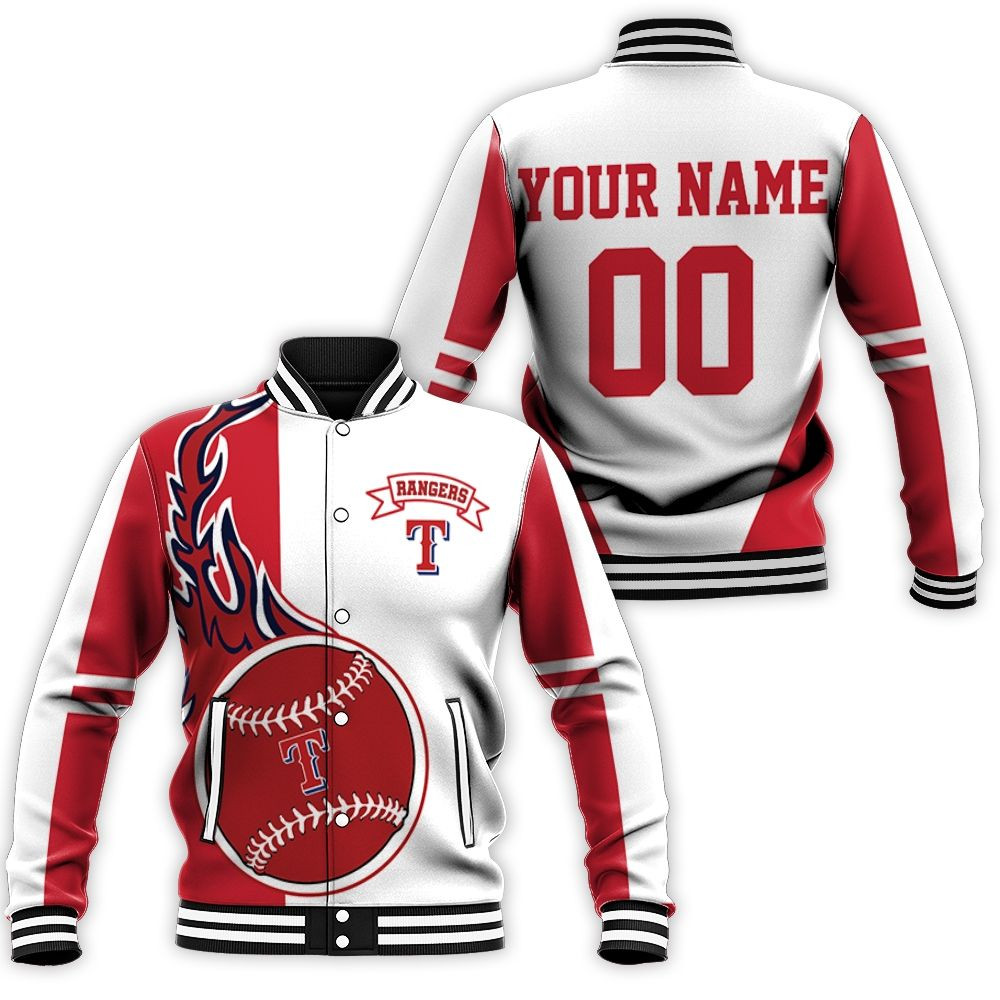 Texas Rangers 3d Personalized Baseball Jacket for Men Women