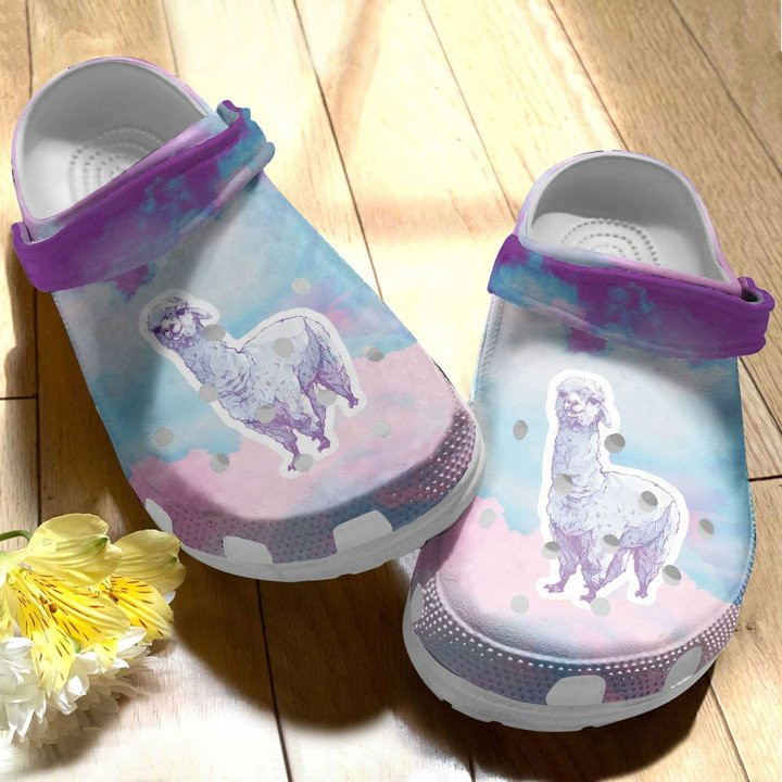 The Baby Alpaca Shoes Pink Llamas Crocs Clogs Gift For