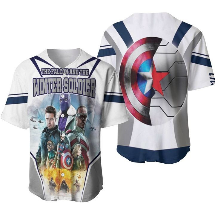 The Falcon And The Winter Soldier Action Baseball Marvel Movies 678 Gift For Lover Baseball Jersey, Unisex Jersey Shirt for Men Women