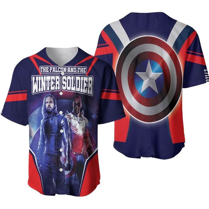 The Falcon And The Winter Soldier Marvel Movies 678 Gift For Lover Baseball Jersey