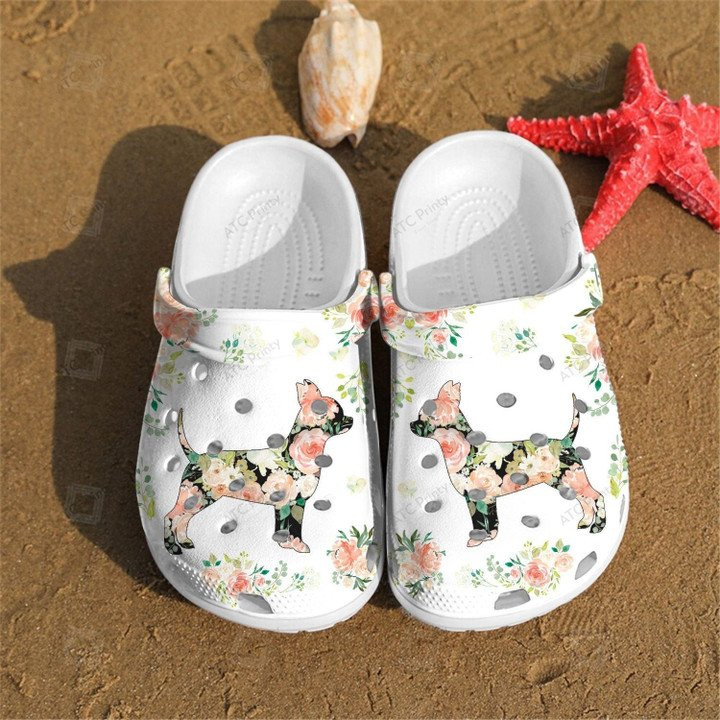 The Funny Rose Dog Crocs Classic Clogs Shoes