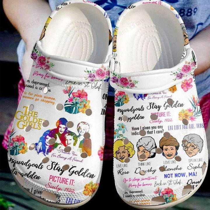 The Golden Girls Eat Dirt And Die Crocs Classic Clogs Shoes PANCR0600