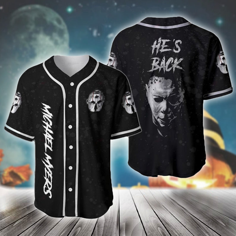 The Halloween Night Michael Myers Hes Back Jersey Shirt