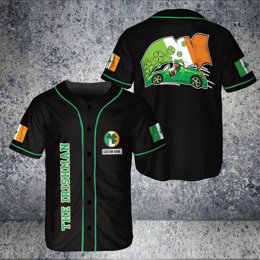 The Irishman Lucky Custom Name Baseball Jersey