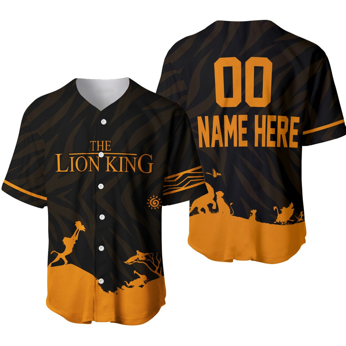 The Lion King Disney Baseball Jersey Disney Cartoon Custom Baseball Jersey Personalized Shirt Men Women Kids