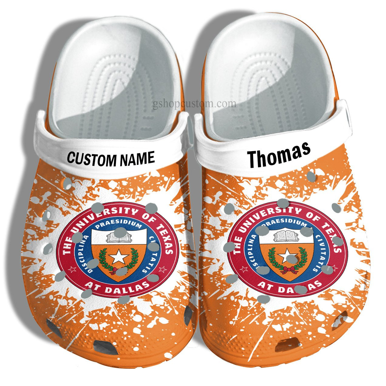 The University Of Texas At Dallas Graduation Gifts Croc Shoes Customize- Admission Gift Crocs Shoes