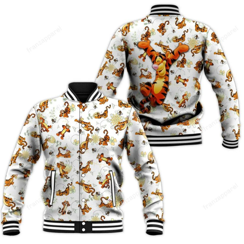 Tigger Baseball Jacket 01 Personalized 3d Baseball Jersey for Men Women